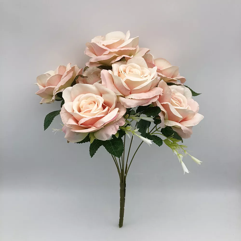 인공 꽃 장미 꽃다발