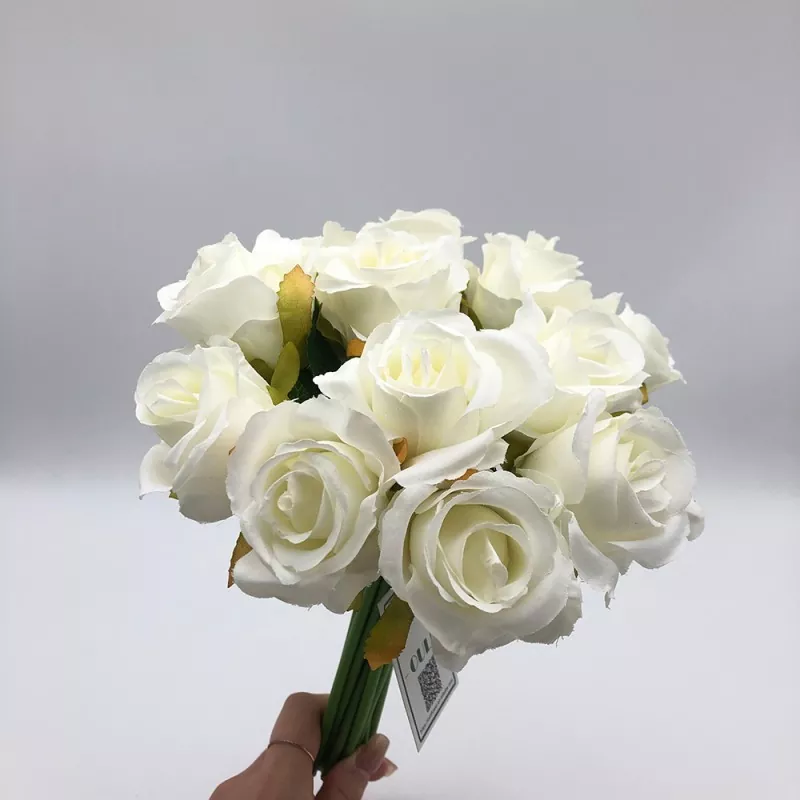 실크 장미 신부 꽃다발