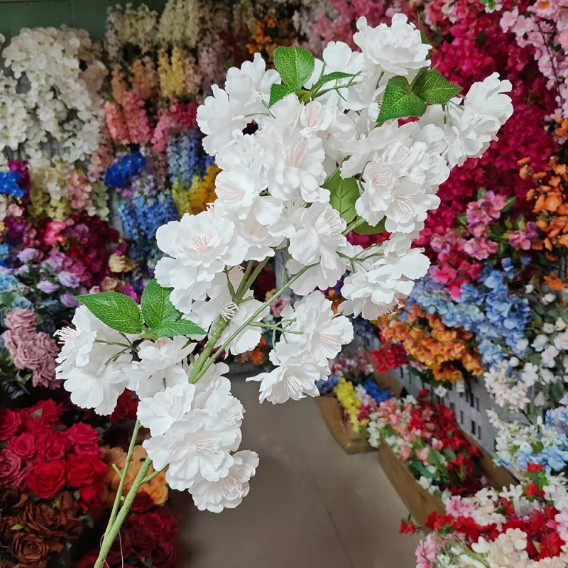 흰색 벚꽃 인공 꽃
